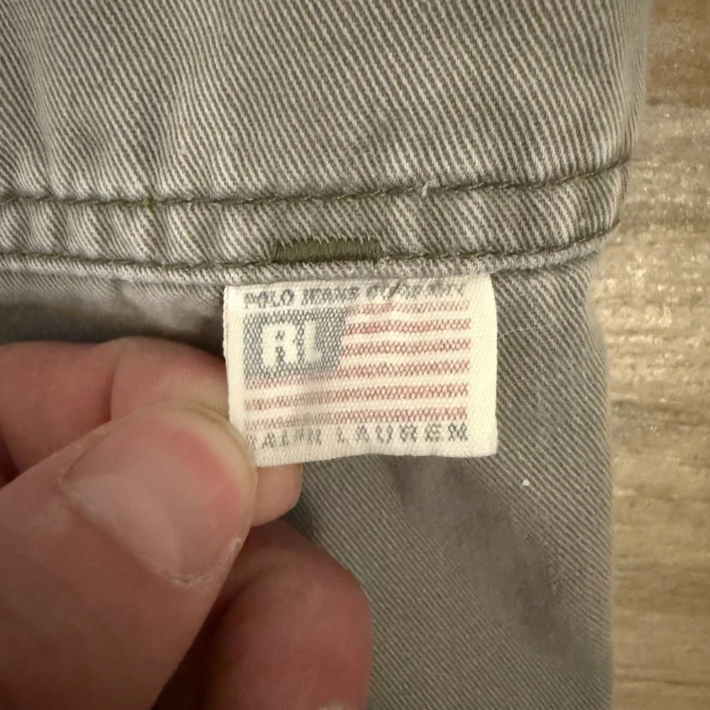 Polo Jeans Co Ralph Lauren Mens 34x34 Painter Pants Gray Taupe Cotton Canvas‎